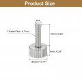Uxcell M4x16mm Knurled Thumb Screws 5pcs 304 Stainless Steel Flat Head Fully Threaded Bolts Grip Knobs Fasteners