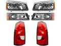 Headlight Tail Light Parking Kit 6 Piece For 2005-2006 Chevy Silverado 1500 Hd With Fleetside Bed 