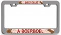 Bark If You Love A Boerboel Dogs Pets 3d Metal License Plate Frame For Auto Suv Truck Universal Fit Heavy Duty Steel Tag Holder 