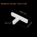Uxcell 200pcs Wall Floor Tile Plastic T Shape Spacers Tiling Tools 1 5mm 16 For Ceramic Installation White