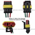 4pcs 3157 Bulbs With Socket And Light Connector Pigtail Wire Harness Fit Peterbilt 377 385 375 Corner Freightliner Columbia M2