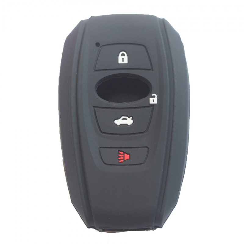 Kcpros 2pcs Rubber Silicone 4 Buttons Smart Key Fob Cover Case Skin Protector Keyless With Keychain For Subaru Ascent Brz
