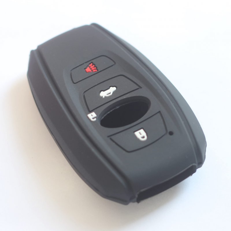 Kcpros 2pcs Rubber Silicone 4 Buttons Smart Key Fob Cover Case Skin Protector Keyless With Keychain For Subaru Ascent Brz