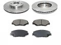 Front Ceramic Disc Brake Pad And Rotor Kit Compatible With 2003-2012 Honda Accord 