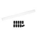 5pcs Clear Rigid Acrylic Pipe 6mm 0 24 Id X Mm 0 39 Od 12 Round Polycarbonate Tube Plastic Tubing With Rubber Caps For Plumbing 