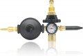 Helium Tank Regulator 0 To 3000 Psi With Cga 580 Inlet Fitting Dual Latex And Foil Balloon Inflator Auto Shut Off Valve Rxnhedx 
