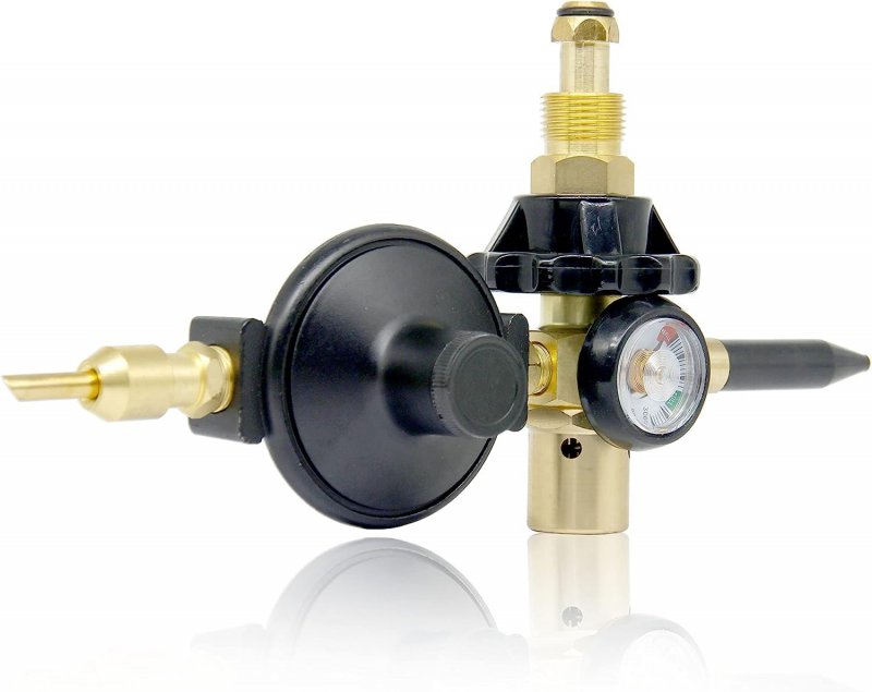Helium Tank Regulator 0 To 3000 Psi With Cga 580 Inlet Fitting Dual Latex And Foil Balloon Inflator Auto Shut Off Valve Rxnhedx