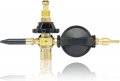 Helium Tank Regulator 0 To 3000 Psi With Cga 580 Inlet Fitting Dual Latex And Foil Balloon Inflator Auto Shut Off Valve Rxnhedx
