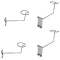 4 Pc Chrome Hat Racks Wire Grid Wall Cap Slat Panels Gridwall Display Hook Retail Store