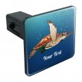 Personalized Custom 1 Line Sea Turtle Tow Trailer Hitch Cover Plug Insert