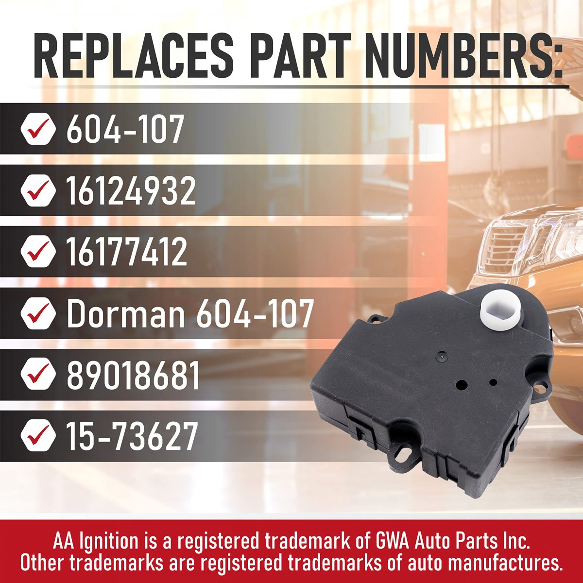 604107 Hvac Blend Door Actuator Replaces 604107 16124932 16177412 604-107 For ...