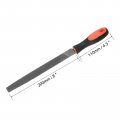Uxcell 2pcs Double Cut Grade High Carbon Hardened Steel Half Round File With Rubber Hand Grip Handle 8-inch