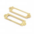Uxcell Library File Drawer 60x17mm Card Tag Label Holder Gold Tone 20pcs