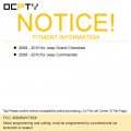 Ocpty 2 Remotes Key Fob For Jeep Grand Cherokee Commander 2008-2010 M3n5wy783x