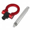 X Autohaux Red Aluminum Alloy Round Front Rear Bumper Trailer Ring Eye Towing Tow Hook Screw For Lexus Is Is250 Is350 Is250c