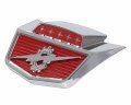 Hood Emblem Ornament 5 Star Gear Bolt Red Chrome 1961-66 F100 250 350 Pickup Truck C1tz-16607b