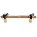 Vicenza Designs K1127 Palmaria Bamboo Knot Pull 4-inch Antique Gold 