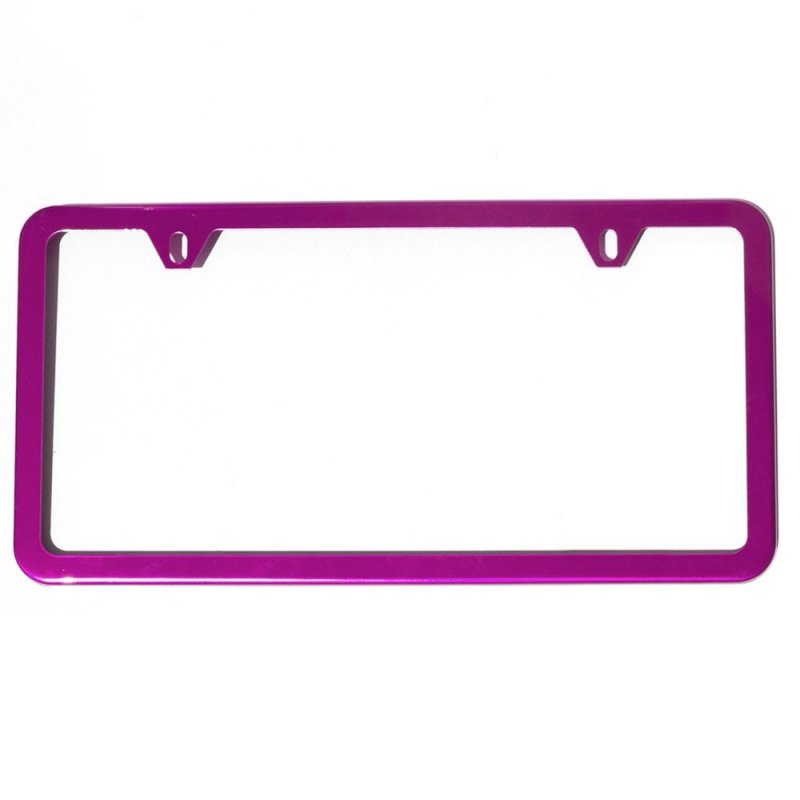 Uframe Set Of 2 License Plate Frames Holders Hot Pink Finished Powder Coated Slim Style Screw Holes A