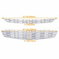 2pcs Front Grille Trim For 2016-2018 Chevy Chevrolet Malibu Overlay Grill Covers Inserts Plastic Silver Chrome