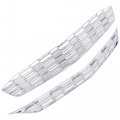 Kuafu 2pcs Front Grille Trim Compatible With 2016-2018 Chevy Chevrolet Malibu Overlay Grill Covers Inserts Plastic Silver