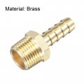Uxcell Brass Hose Barb Fitting Straight 5 16 Inch X Npt 3 8 Male Thread Pipe Connector For Water Air Fuel Tube 2pcs