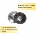 Uxcell 20pcs 65mn Steel Push On Nut Caps 0 63 Inch Axle Fastener For Hand Trucks Lawn Wagons And Rolling Bins M16 X 35mm