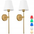 Wall Sconces Lights No Wiring Required For Installation Remote Control Dimmable Farmhouse Lamp Battery Operated Bedroom Mirror 