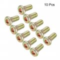 Uxcell M8x16mm Furniture Screw Hex Socket Machine Screws Zinc Plated Fasteners Bolts Full Thread Carbon Steel 10pcs