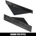 4pcs Black Straight Car Rear Lower Bumper Splitter Lip Wing Diffuser Shark Fin Spoiler Universal With Screw For Suv