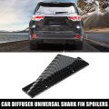 4pcs Black Straight Car Rear Lower Bumper Splitter Lip Wing Diffuser Shark Fin Spoiler Universal With Screw For Suv