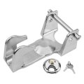 Hqpasfy Gooseneck Trailer Lock Heavy-duty For With Key Silver Ideal Ensuring Security And Safety Livestock Haulers Rvs Tl-50 