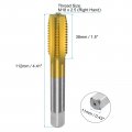 Uxcell Metric Thread Tap M18 X 2 5 H2 Titanium Coated M35 High Speed Steel Straight Flute Screw Milling Machine Taps Threading