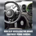 X Autohaux Manual Foot Pedals Kit Brake Clutch Gas Accelerator Throttle Pedal Cover Non Slip Pad For Mini Cooper Jcw R52 R53