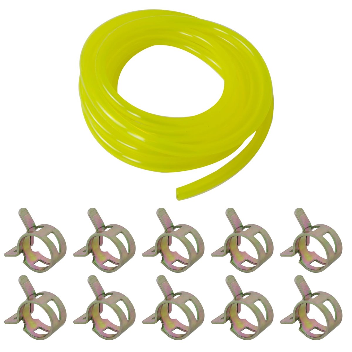 1 4 In Id X 3 8 Od Fuel Line Kit 10 Ft Long Gas Hose With Clamps For Small Engines Pressure Washers And Trimmers