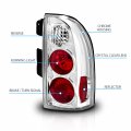 Amerilite Chrome Replacement Brake Tail Lights Set For Suzuki Grand Vitara Passenger And Driver Side