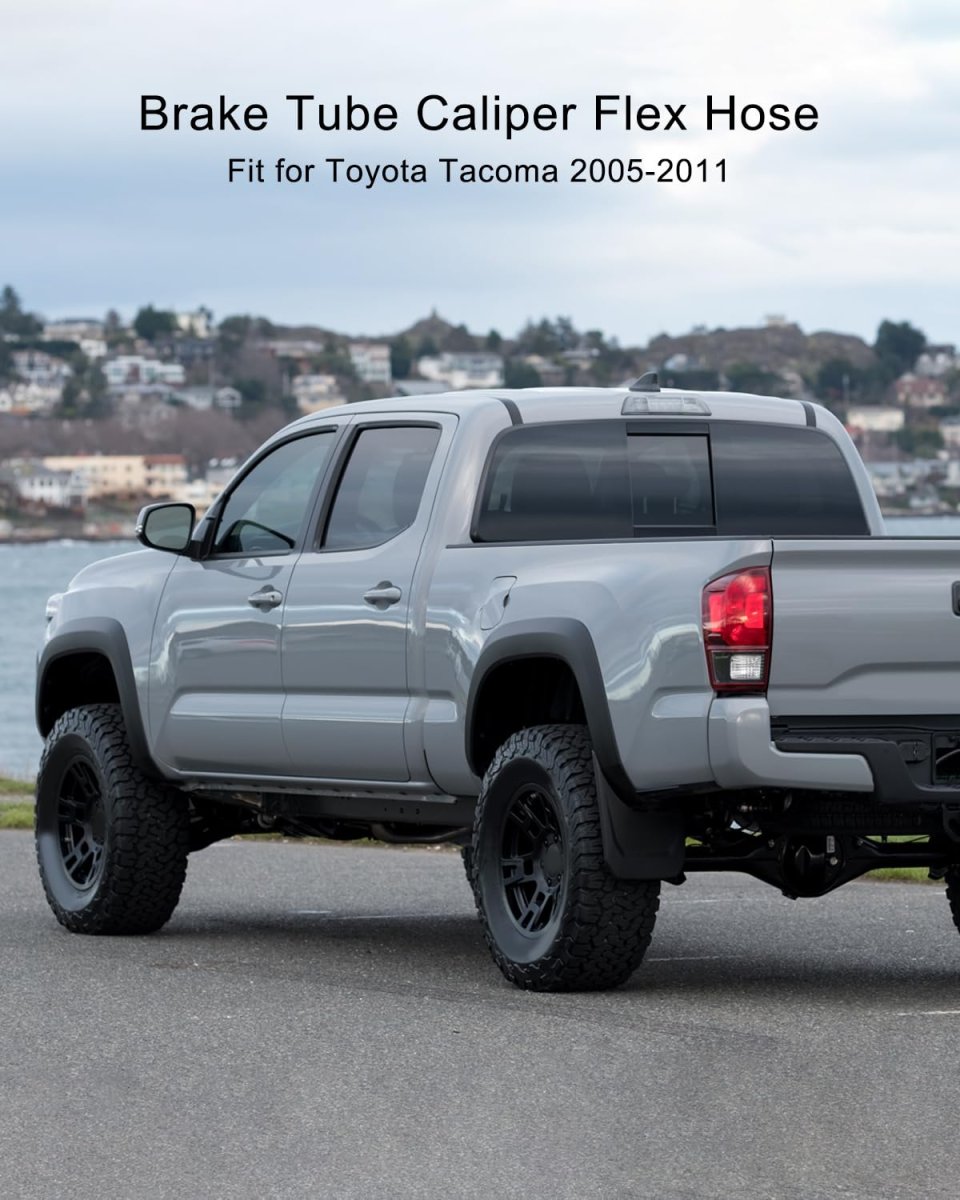 A Pair Of Brake Tube Caliper Flex Hose Front Left Right Fit For Toyota Tacoma 2005 2006 2007 2008 2009 2010 2011 Replace