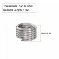 Uxcell Wire Thread Inserts 1 23 Unc 1 0d 304 Stainless Steel Helical Type Coiled Screw Repair Threaded Sleeve Sheath 10pcs