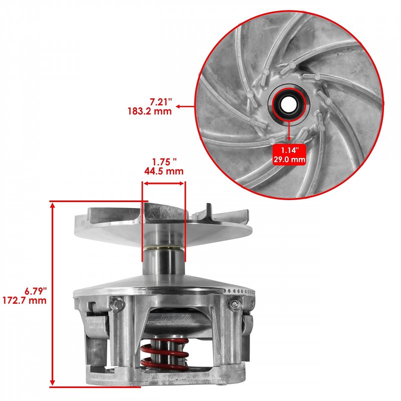 Complete Primary Drive Clutch For Polaris Scrambler 1000 Xp Sportsman And 850 Part Numbers Ebs Type