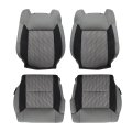 Cloth Seat Covers For Tundra 2014 2021 Front Driver And Passenger Side Bottom Top Lean Back Gray Black Custom Fit Replacement 