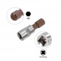 Uxcell H8 Hexagon Bit Socket 1 4 Square Drive Cr-v Sockets S2 Steel Bits 5 Length With Hex Shank Power Drill Adapter