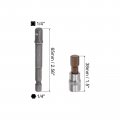 Uxcell H8 Hexagon Bit Socket 1 4 Square Drive Cr-v Sockets S2 Steel Bits 5 Length With Hex Shank Power Drill Adapter