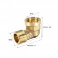 Uxcell Brass Pipe Fitting 90 Degree Elbow G1 2 Male X Female 2pcs
