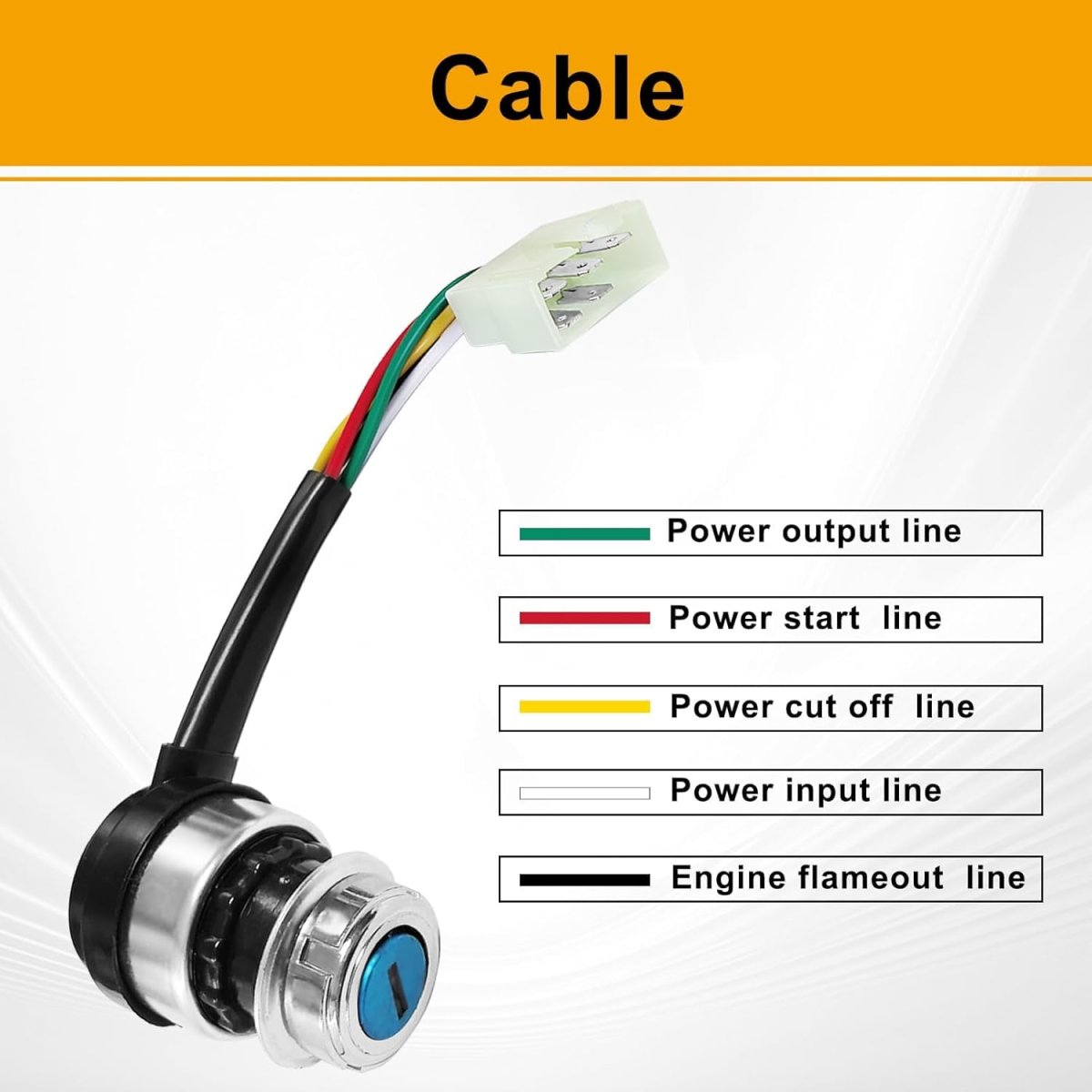 5 Wire Ignition Key Switch For 110cc 125cc 150cc 250cc Chinese Atv Utv Quad Go Kart Dune Buggy