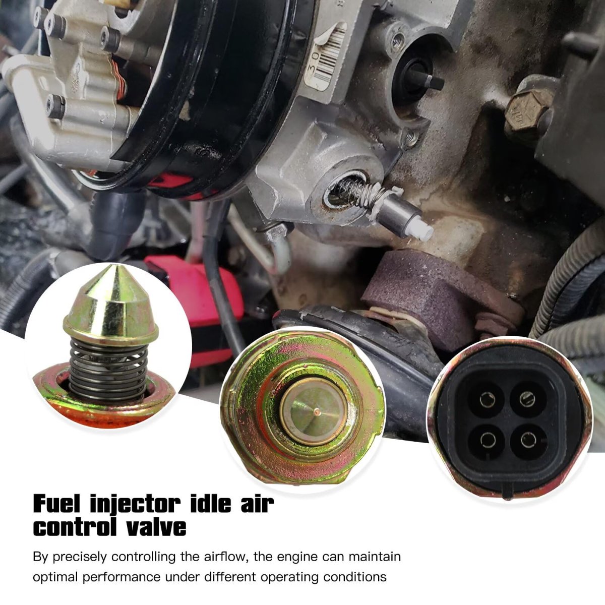 Injector Idle Air Control Valve Replacement Compatible For Chevrolet R20 Suburban V8-5 7l 1987-1988 Replace 217-437 25527077