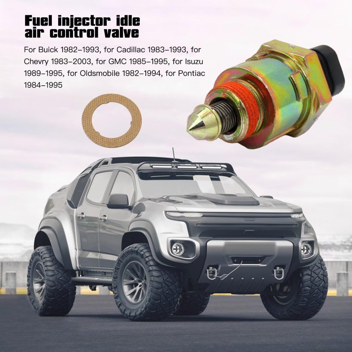 Injector Idle Air Control Valve Replacement Compatible For Chevrolet R20 Suburban V8-5 7l 1987-1988 Replace 217-437 25527077