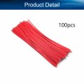 Heyiarbeit 100pcs 15cm 22awg Double Tinned Jumper Wire Welding Lead Tin Plated Electronic Copper Red