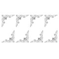 48pcs Vintage Flat Corner Bracket 1 6 X Metal Desk Book Protectors Hollow Decorative Edge Cover For Furniture Jewelry Box Gifts 