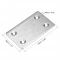 Uxcell Repair Plate 60mm X 38mm 1 5mm Flat Fixing Mending Bracket Connector 20 Pcs