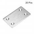 Uxcell Repair Plate 60mm X 38mm 1 5mm Flat Fixing Mending Bracket Connector 20 Pcs