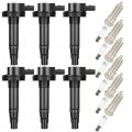 6 Ignition Coils With Iridium Spark Plugs Fits Dg-520 Uf553 Uf-5 Ford For Lincoln Edge Flex F150 Explorer Fusion Taurus Mks Mkx